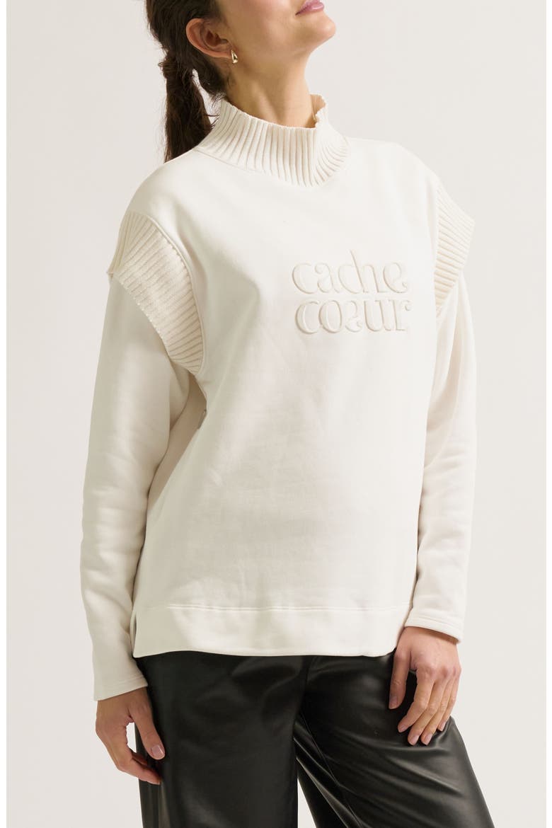 Harper Maternity & Nursing Sweatshirt, Alternate, color, Ivory