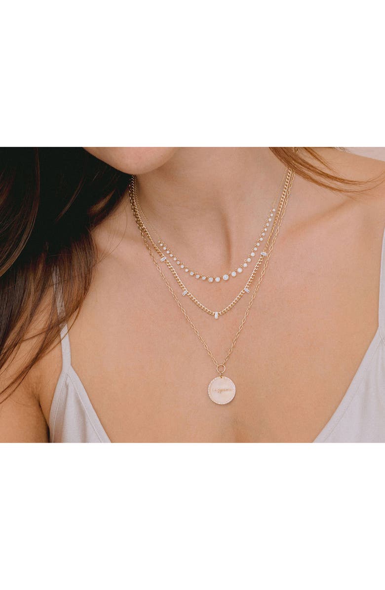 Zoë Chicco Diamond Baguette Station Necklace, Alternate, color, 