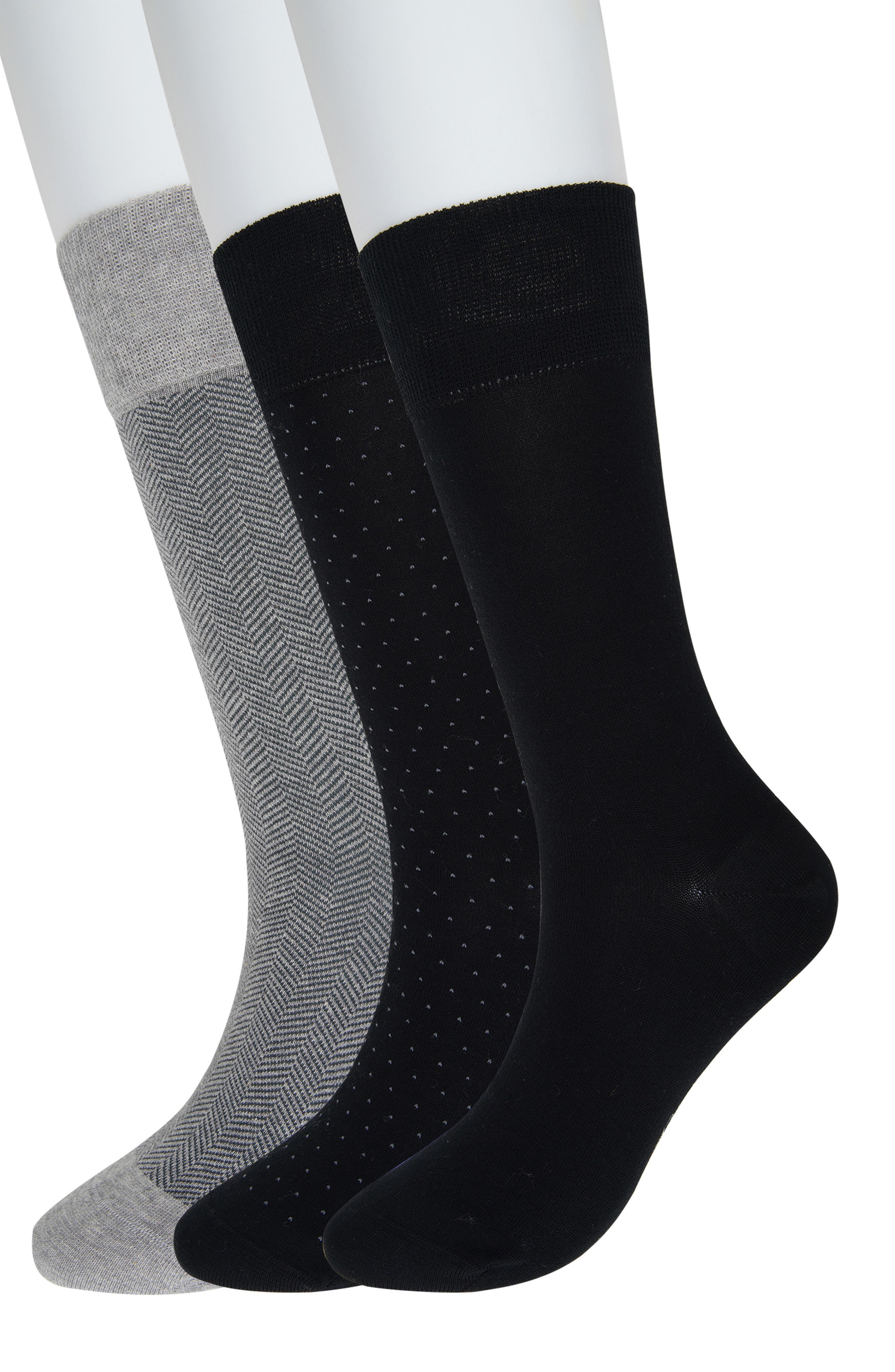 Brooks Brothers Assorted 3-Pack Essential Dress Socks