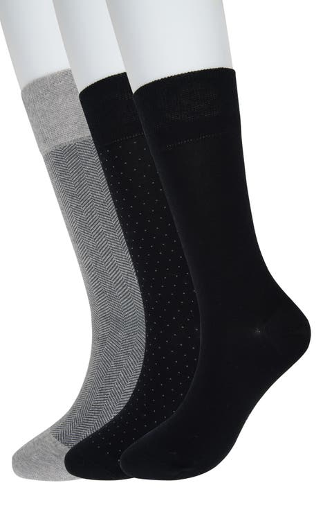 Assorted 3-Pack Essential Dress Socks