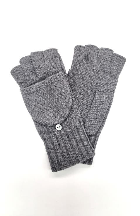Cashmere flip top mitten gloves