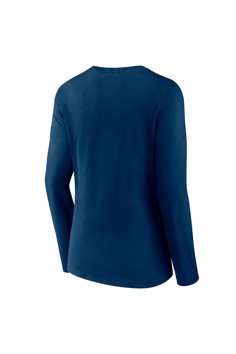 Women's Fanatics Branded Navy Chicago Bears Hometown Sweep Long Sleeve V-Neck T-Shirt, Alternate, color, Navy