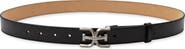 Sam Edelman Logo Buckle Leather Belt