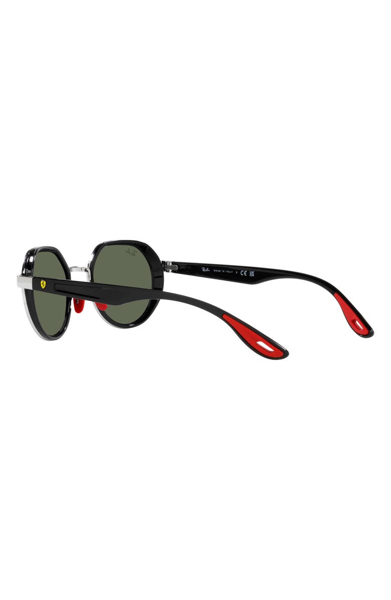 Ray-Ban x Scuderia Ferrari 51mm Irregular Sunglasses, Alternate, color, Silver