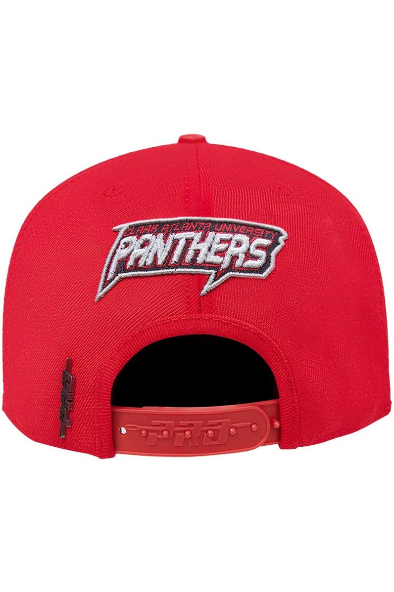 Men's Pro Standard  Red Clark Atlanta University Panthers Evergreen CAU Snapback Hat, Alternate, color, Red