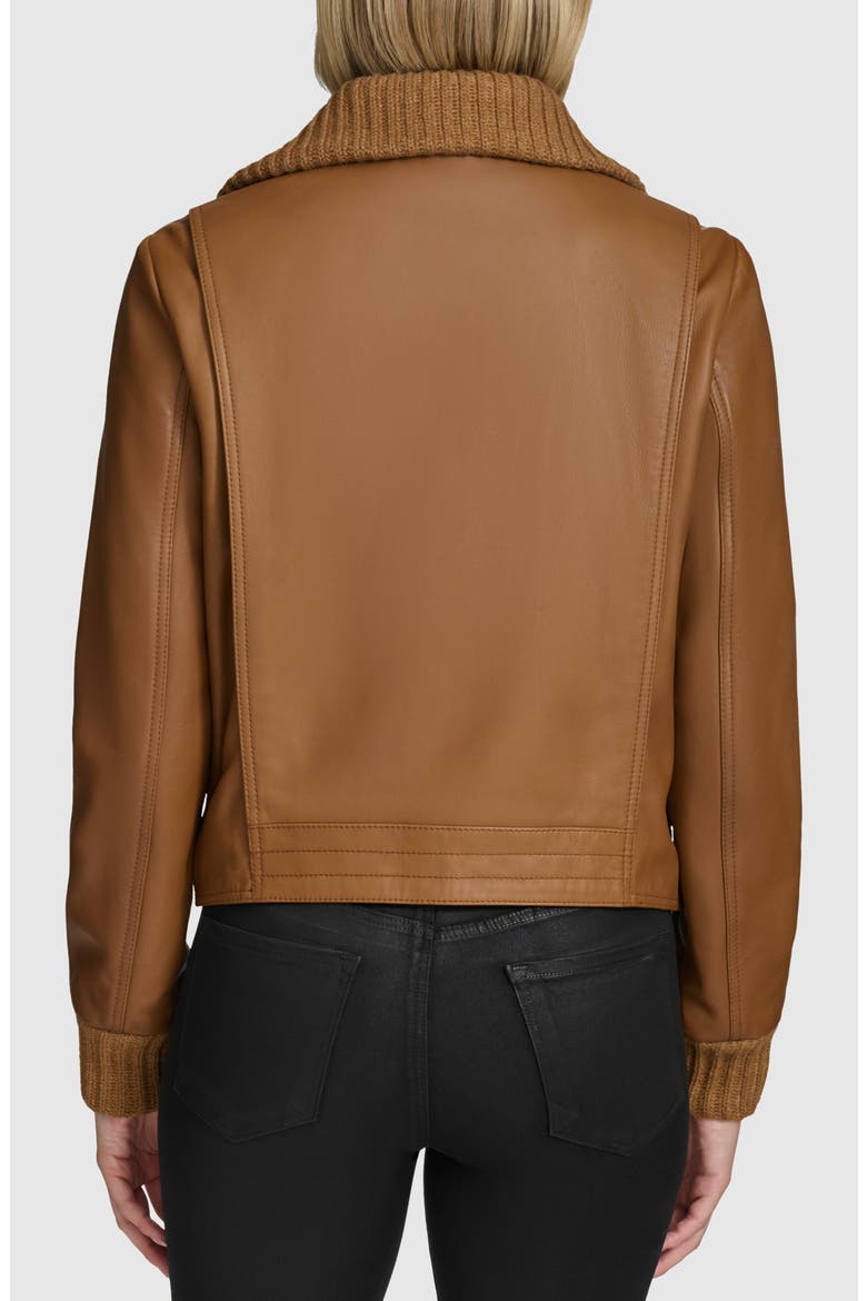 Beatrix Leather Jacket, Alternate, color, TAN