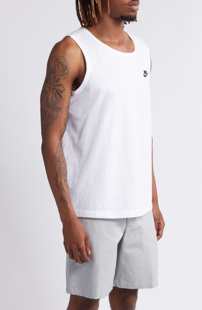 Nike Club Tank Top, Alternate, color, 100 White/Black