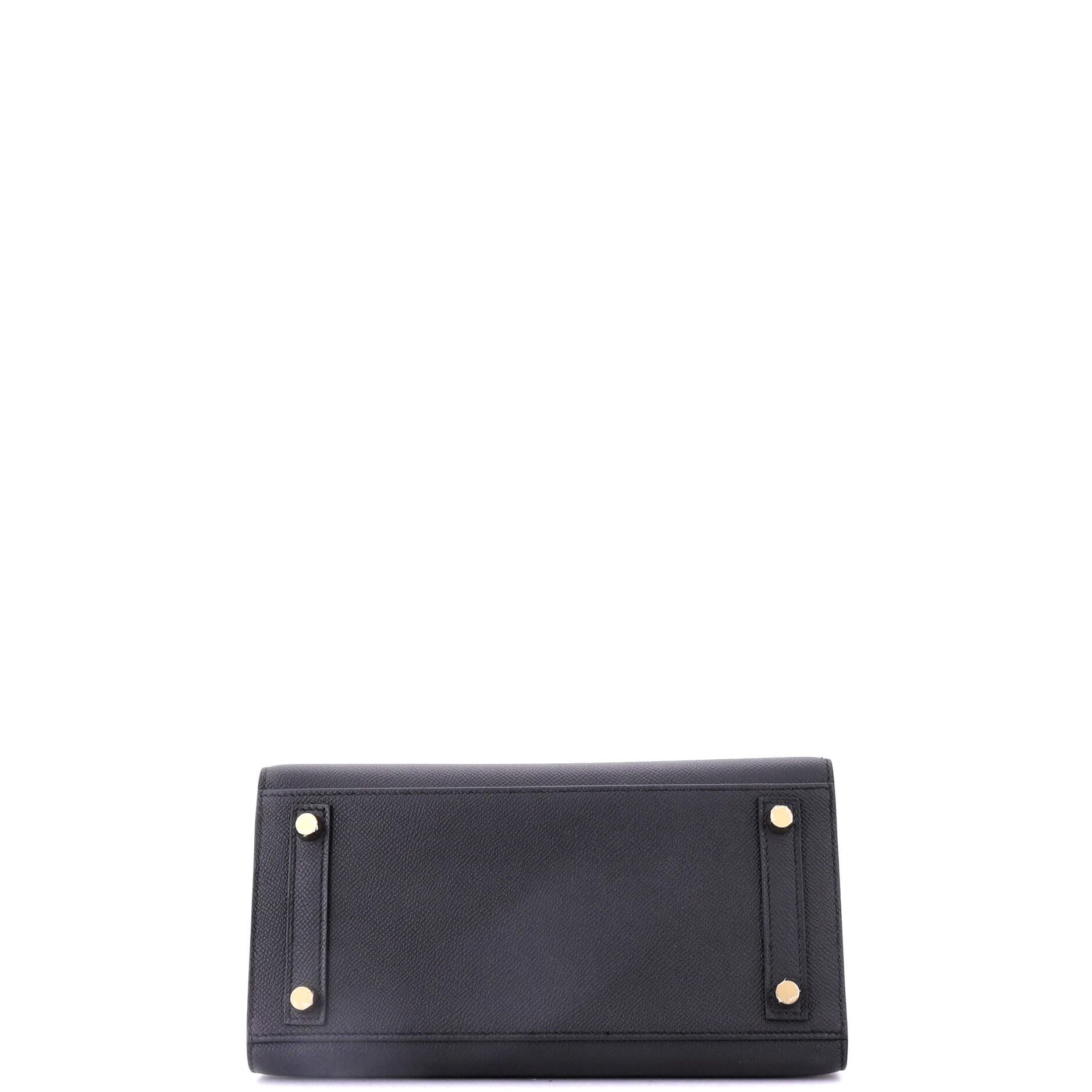 Pre-Owned Hermes Birkin Sellier Bag Black Epsom with Gold Hardware 25, Alternate, color, 