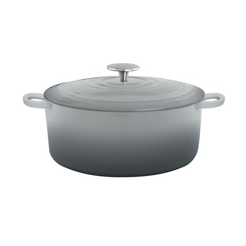 Chantal 5.6 Qt Round Cast Iron Dutch Oven In Gray