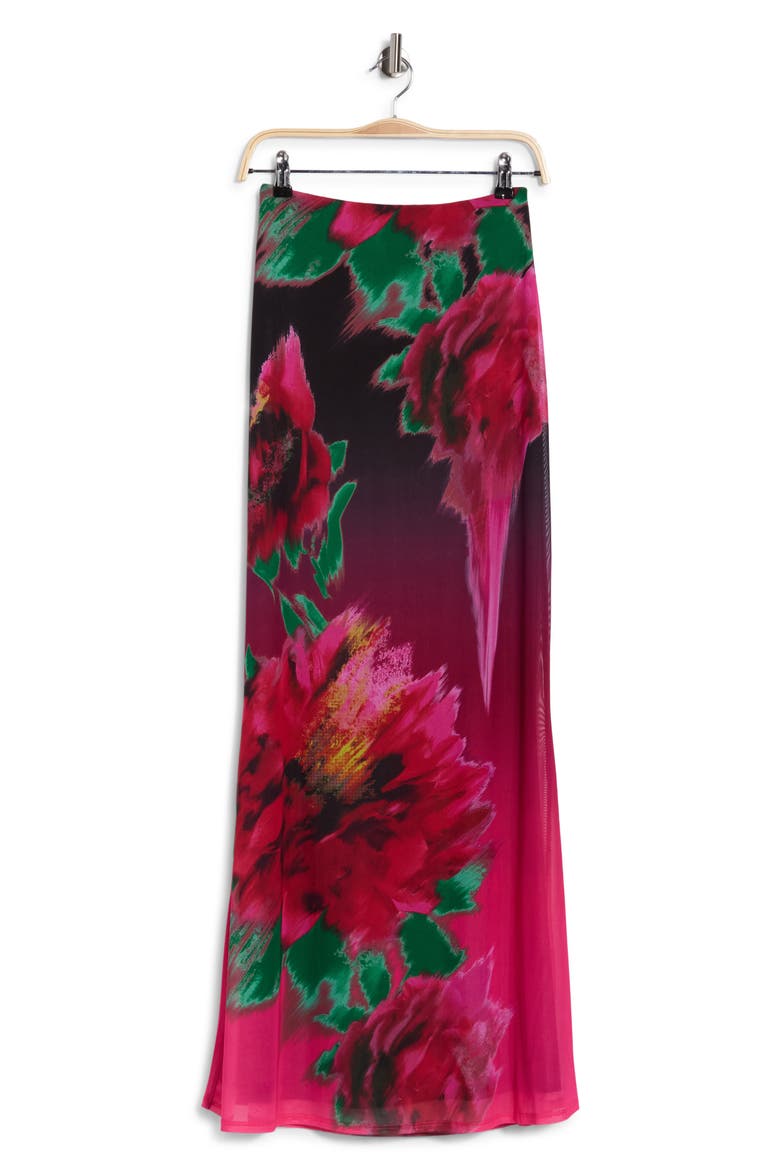 Tegan Floral Maxi Skirt, Alternate, color, PINK BLUR BLOSSOM
