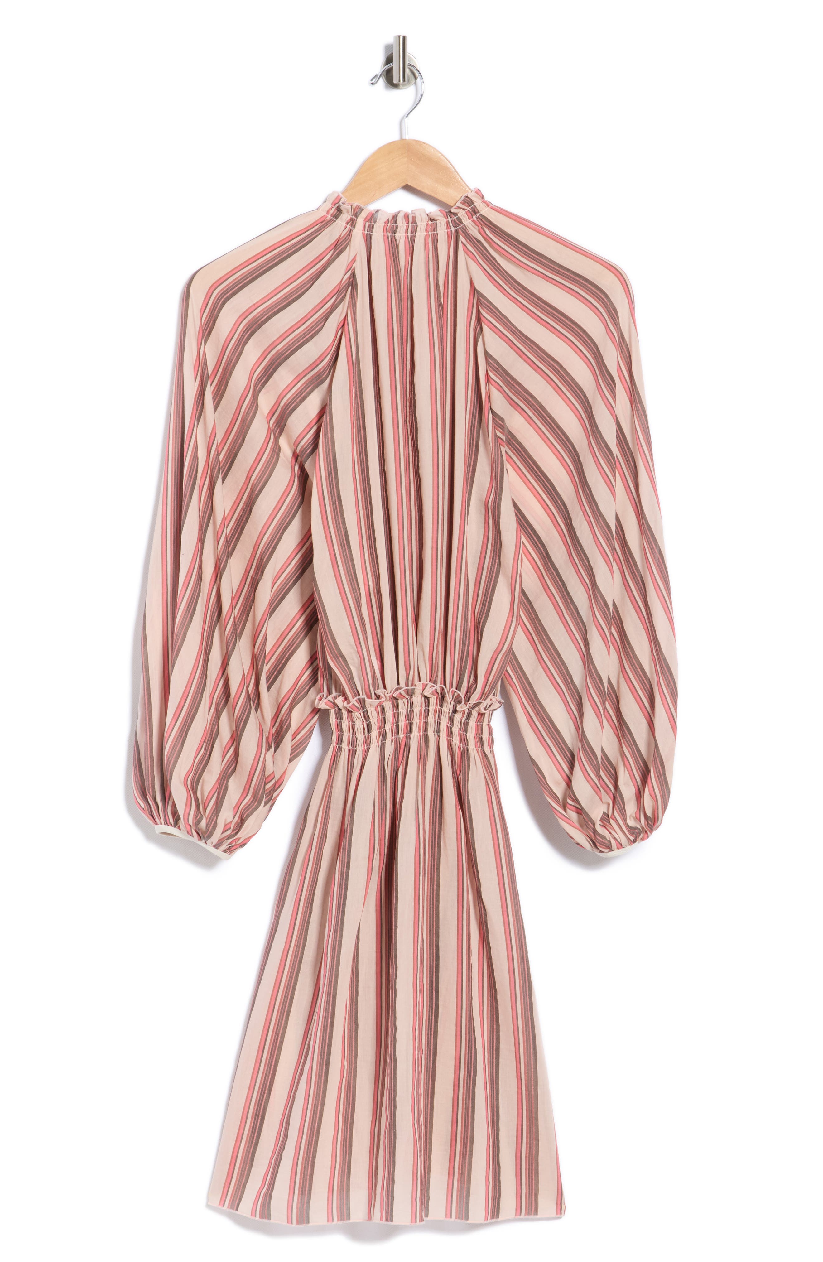 Longchamp Smocked Long Sleeve Dress