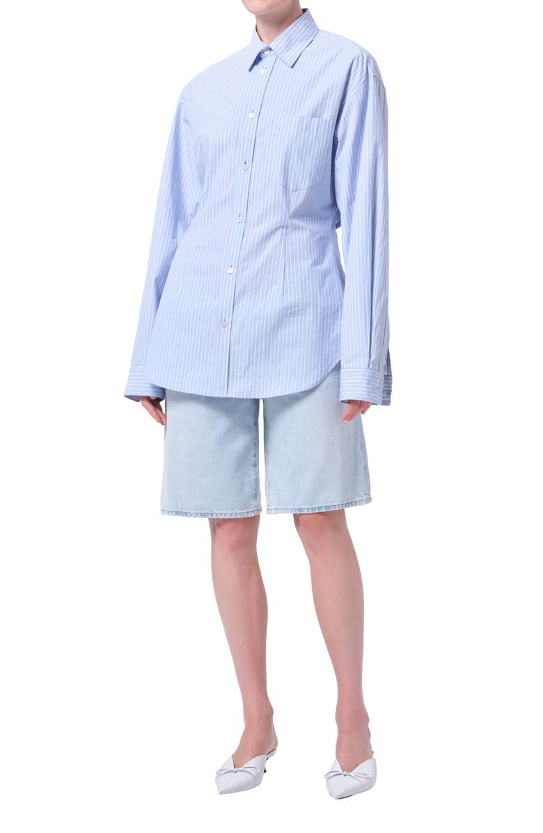 AGOLDE Cinch Stripe Button-Up Shirt, Alternate, color, Webb Stripe