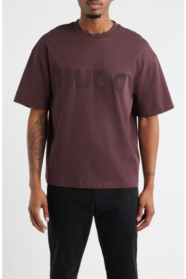 Dinkee Logo T-Shirt, Main, color, OPEN BROWN