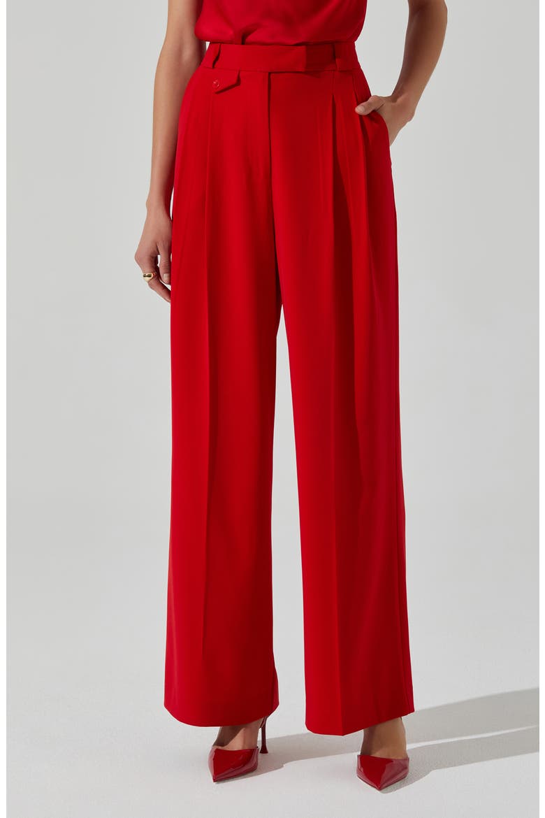 Bryony High Waist Wide Leg Pants, Main, color, RED