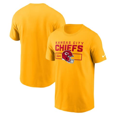 Men's Nike Gold Kansas City Chiefs Primetime Helmet Essential T-Shirt