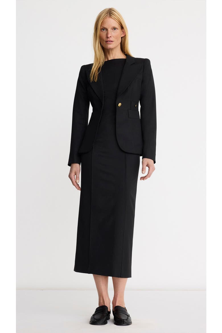 Sabrina Midi Dress, Alternate, color, Deep Black