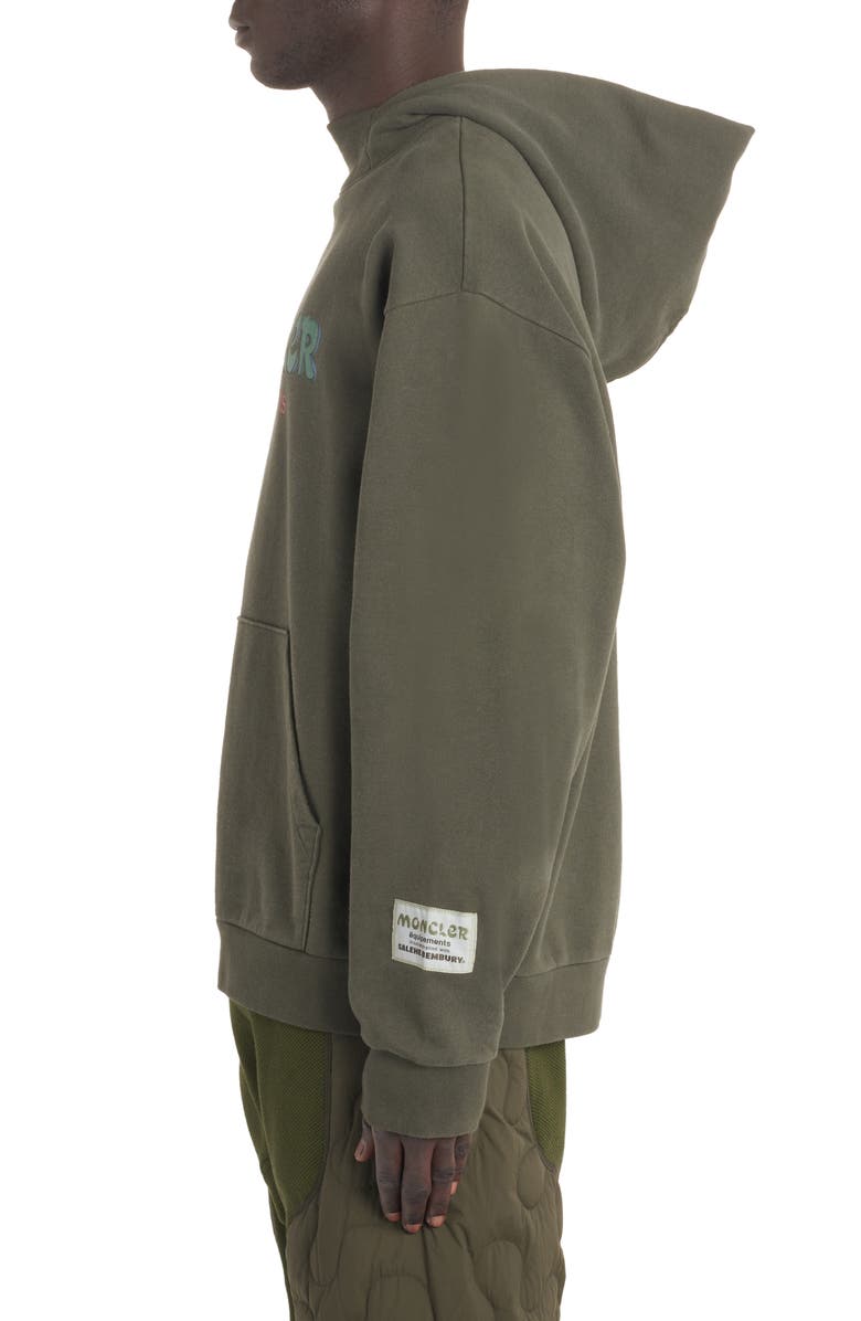 Moncler Genius Logo Cotton Hoodie, Alternate, color, 