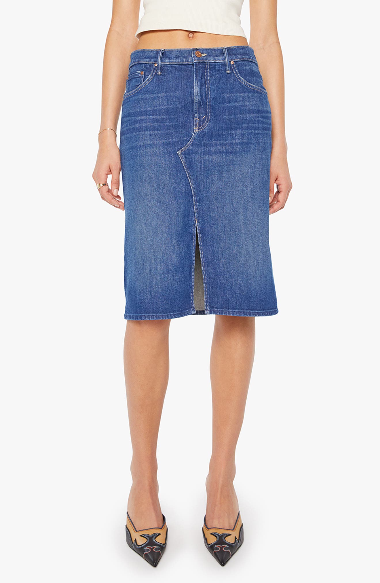 The Ditcher Denim Midi Skirt