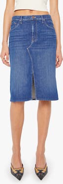 MOTHER The Ditcher Denim Midi Skirt