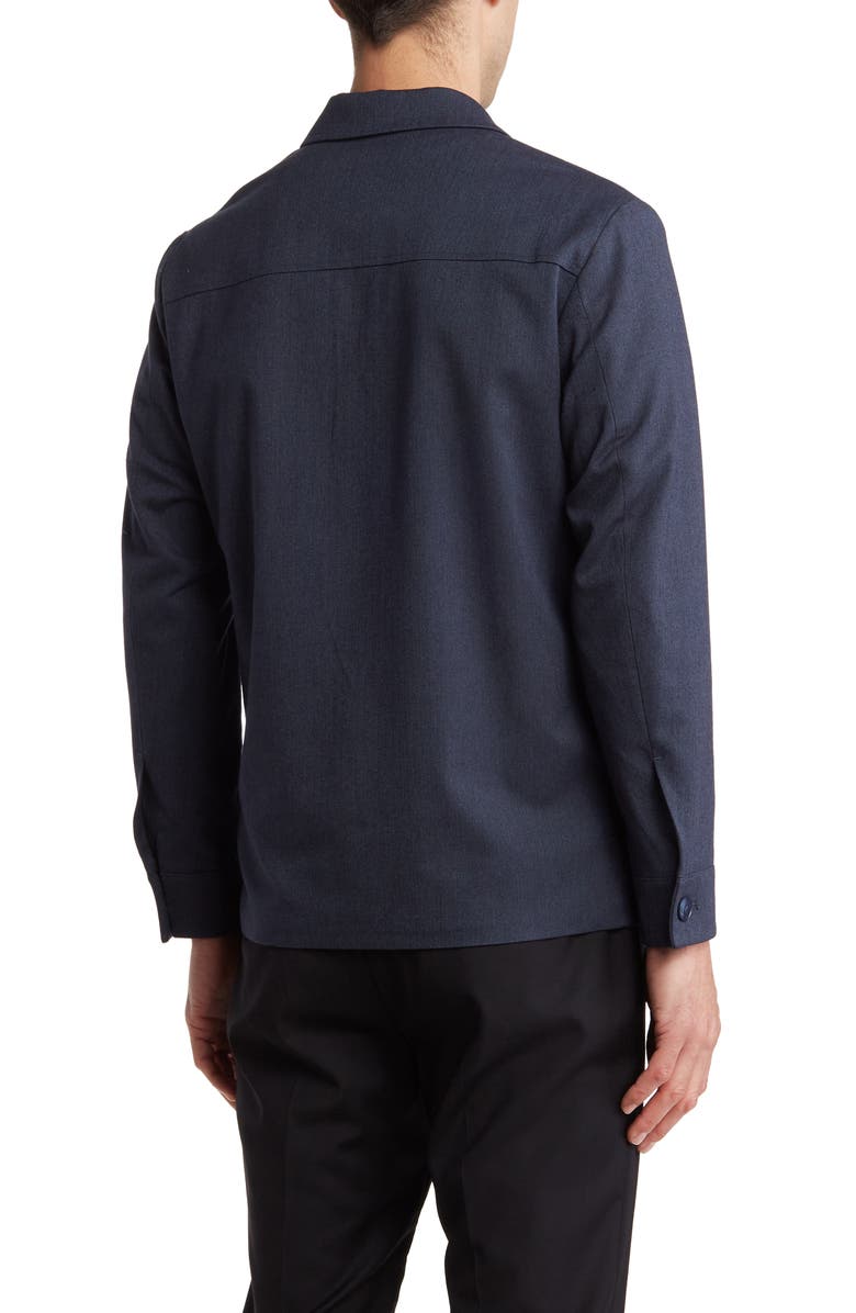 Robert Barakett Corsa Herringbone Shirt Jacket, Alternate, color, Navy