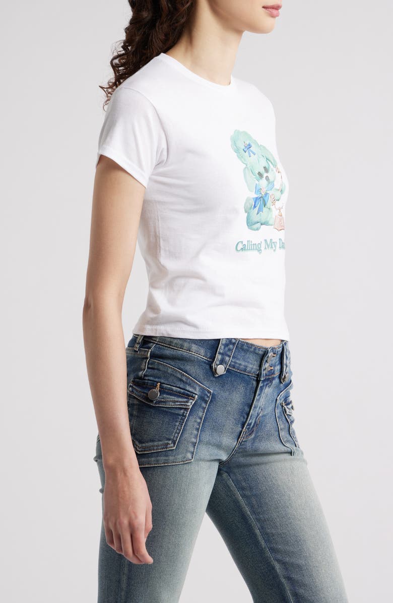 NASTY GAL Calling My Daddy Graphic Baby Tee, Alternate, color, 