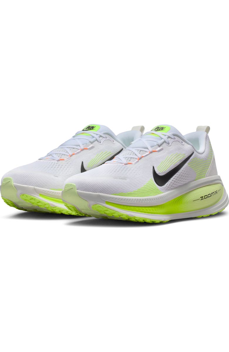 Nike Vomero 18 Running Shoe, Main, color, White/ Lime/ Black