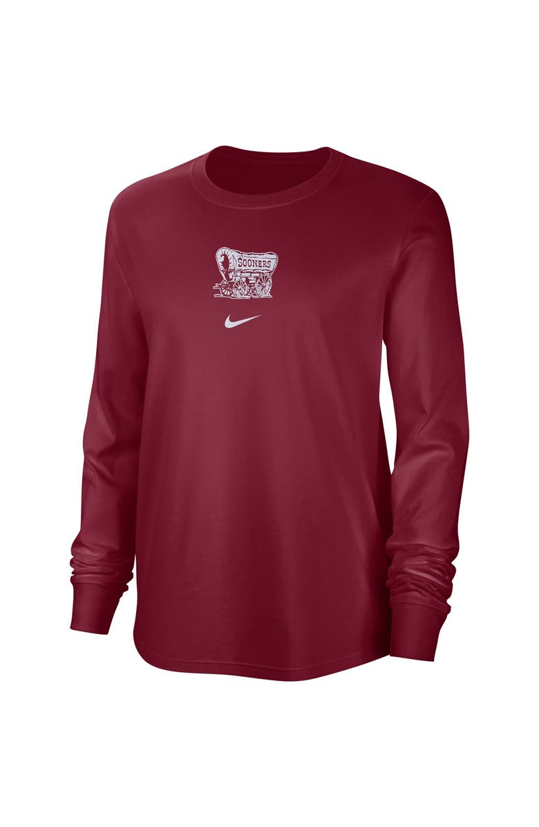 Nike Women's Nike Crimson Oklahoma Sooners Vintage Long Sleeve T-Shirt, Alternate, color, Crimson