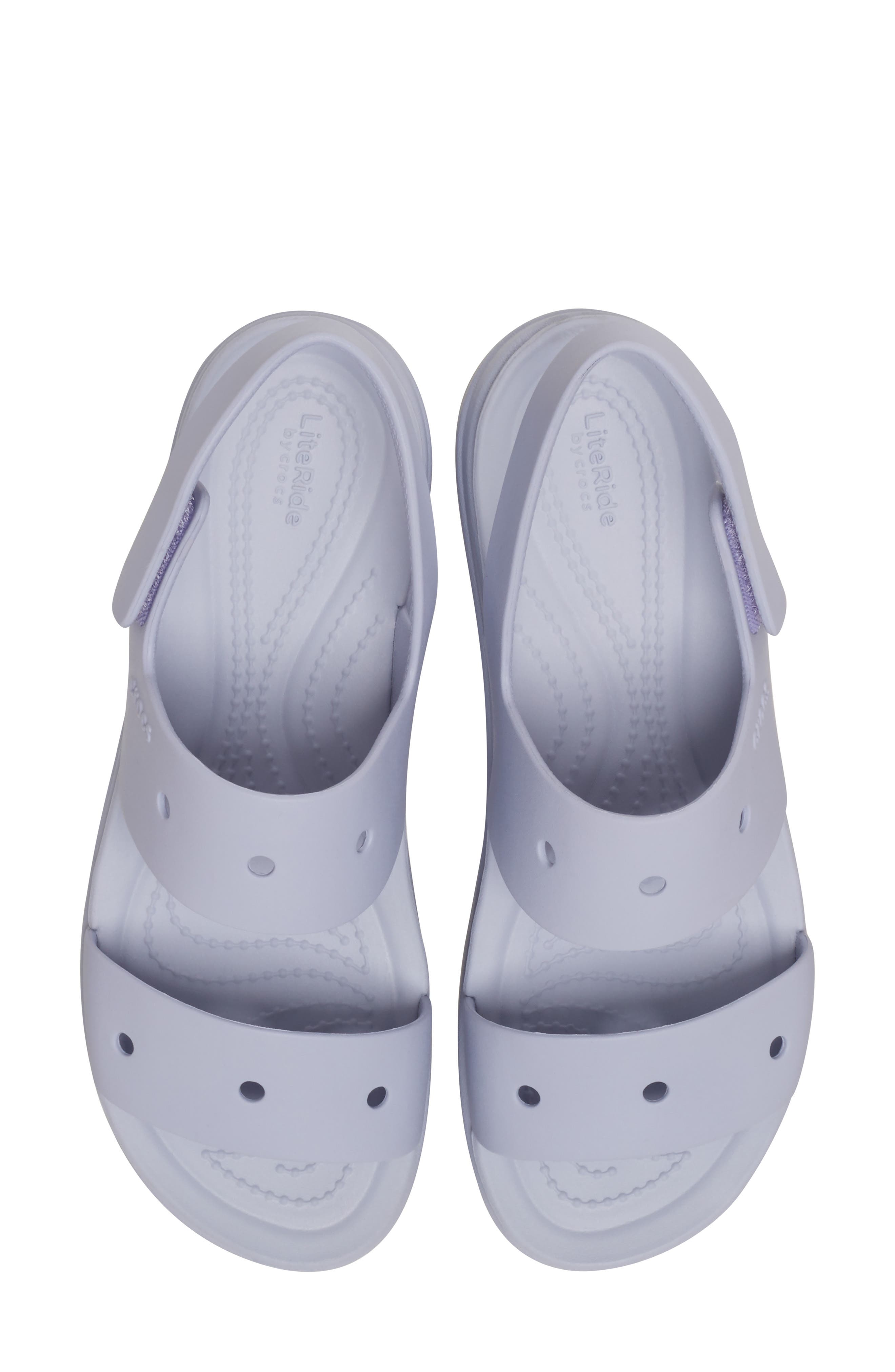 CROCS Brooklyn 4U Water Resistant Wedge Slingback Sandal, Alternate, color, Purple Moon