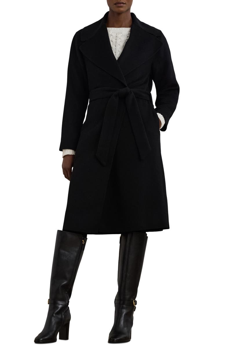 Lauren Ralph Lauren Tie Belt Wrap Coat, Main, color, 