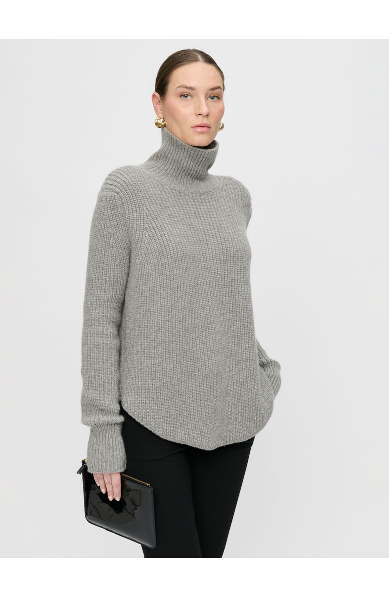 Callas Milano Barrie Ribbed Turtleneck, Alternate, color, Grey