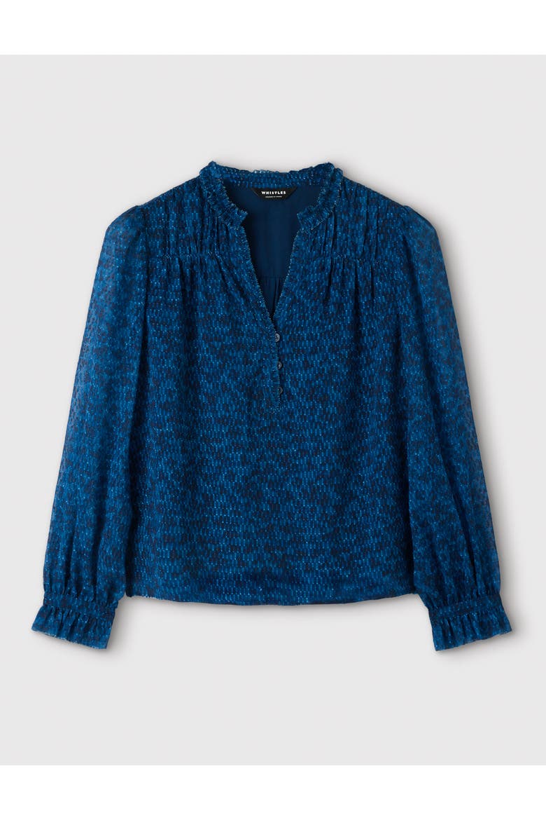 Ditsy Blouse, Alternate, color, Blue
