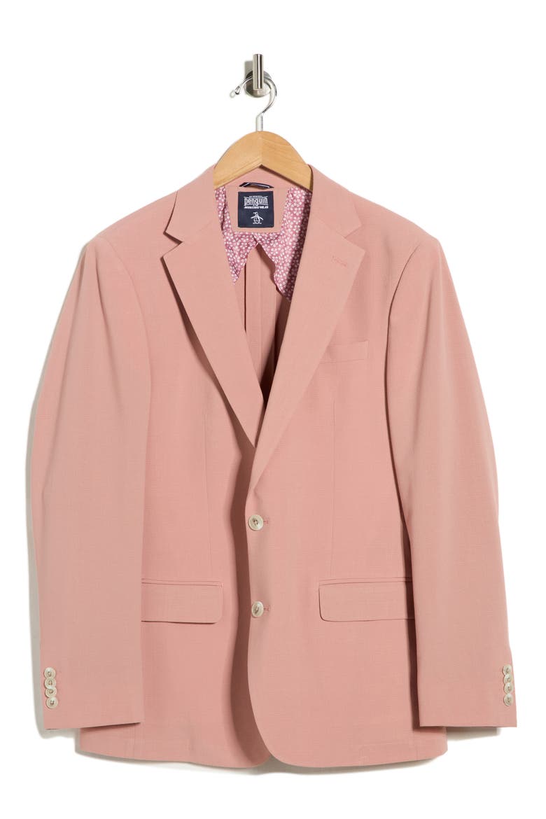 Solid Notch Lapel Sport Coat, Alternate, color, PINK