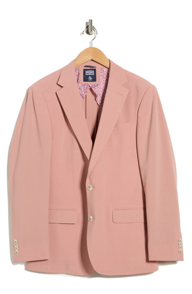 Original Penguin Solid Notch Lapel Sport Coat, Alternate, color, Pink