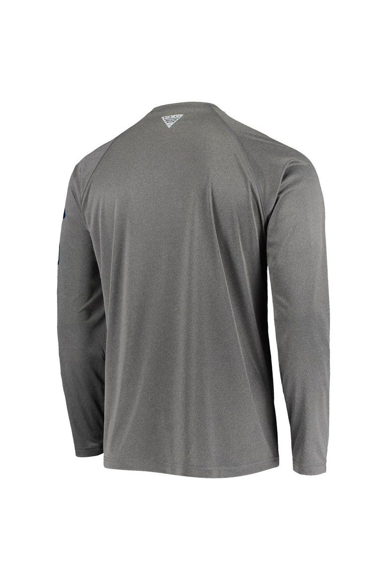 Men's Columbia Charcoal Alabama Crimson Tide Terminal Tackle Omni-Shade Raglan Long Sleeve T-Shirt, Alternate, color, Charcoal