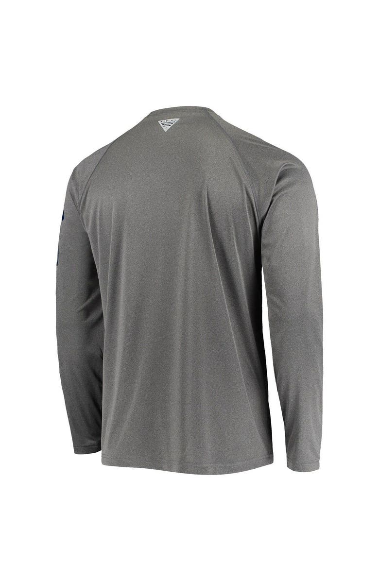 Columbia Men's Columbia Charcoal Alabama Crimson Tide Terminal Tackle Omni-Shade Raglan Long Sleeve T-Shirt, Alternate, color,