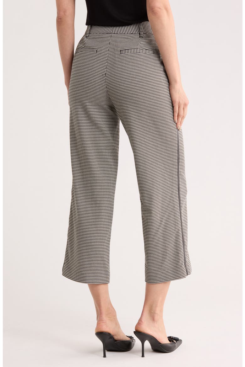 Miki Crop Wide Leg Pants, Alternate, color, BLACK WHITE CHECK