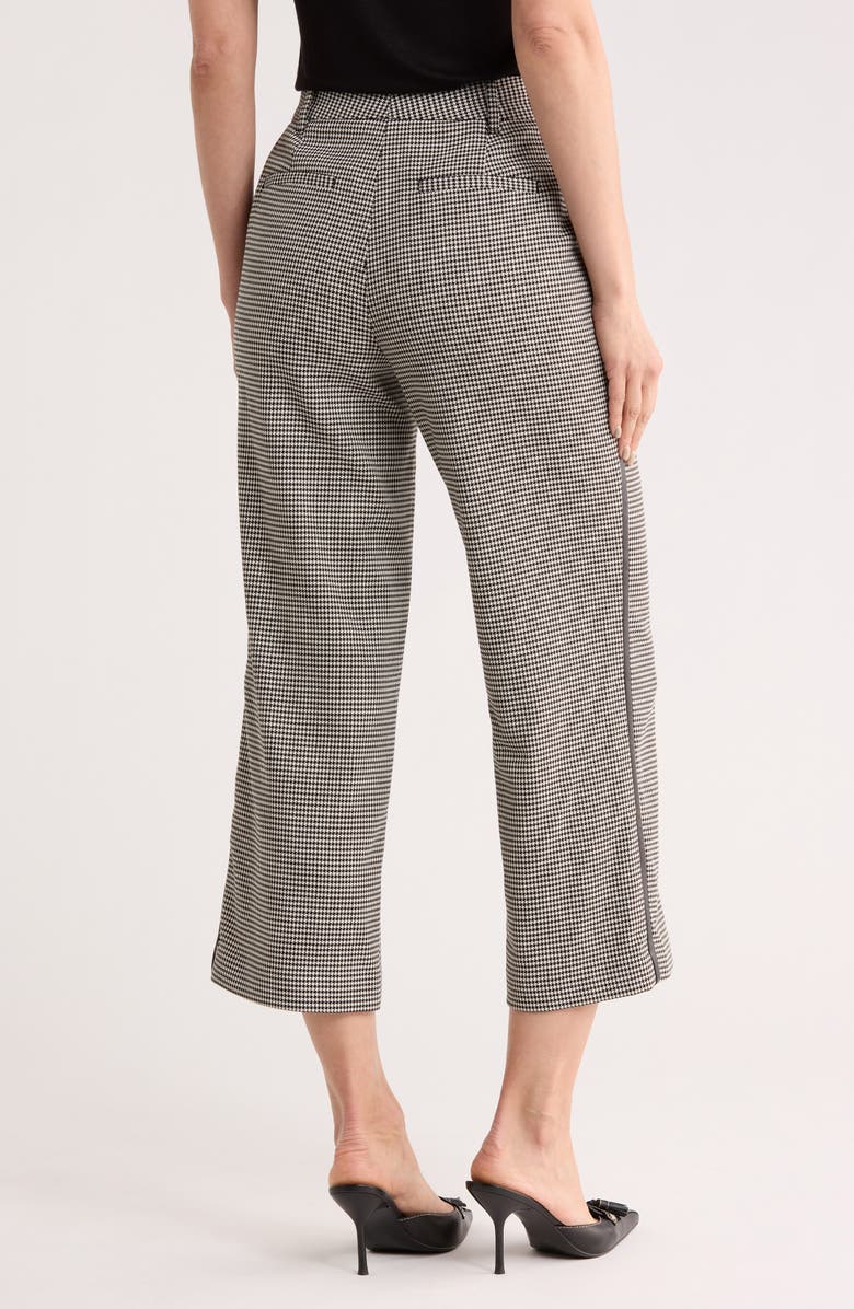 Simkhai Miki Crop Wide Leg Pants, Alternate, color, Black White Check