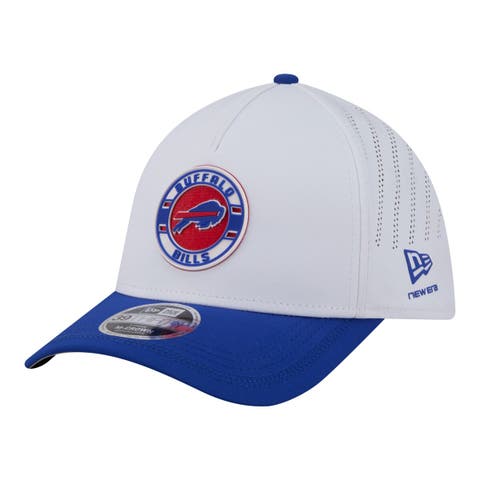 Men's New Era White/Royal Buffalo Bills Patch 39THIRTY A-Frame M-Crown Perforated Flex Hat
