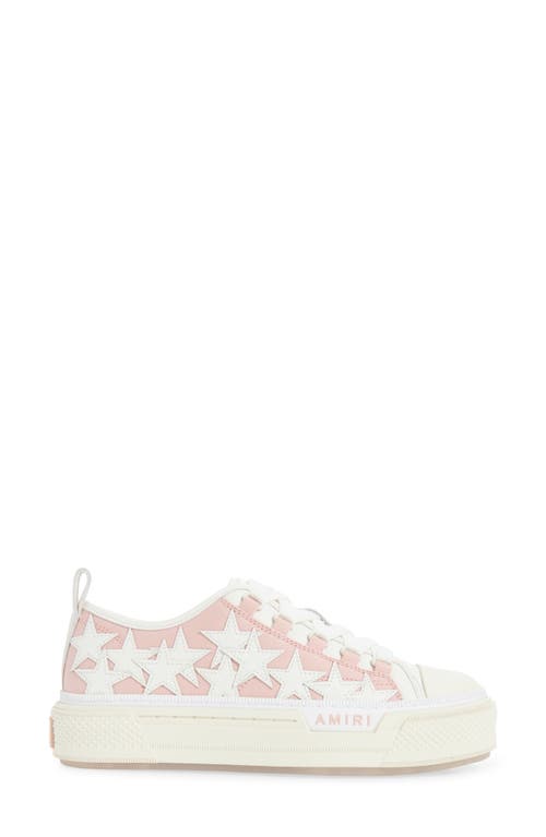 Amiri Stars Low-top Canvas Platform Sneakers In Silver