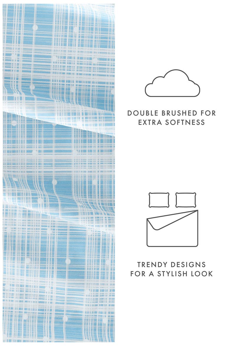 HOME SPUN Premium Ultra Soft Polka Dot Pattern 4-Piece Bed Sheet Set, Alternate, color, AQUA