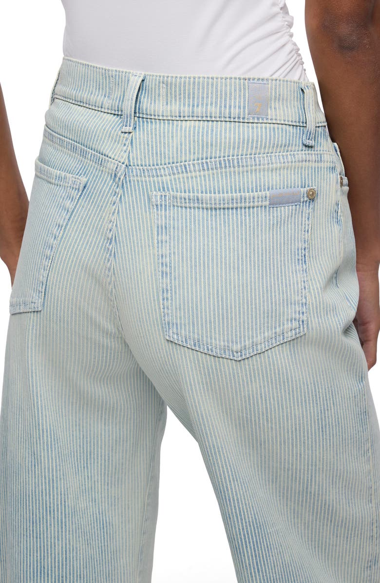 7 For All Mankind Lotta High Waist Wide Leg Jeans, Alternate, color, Stripes
