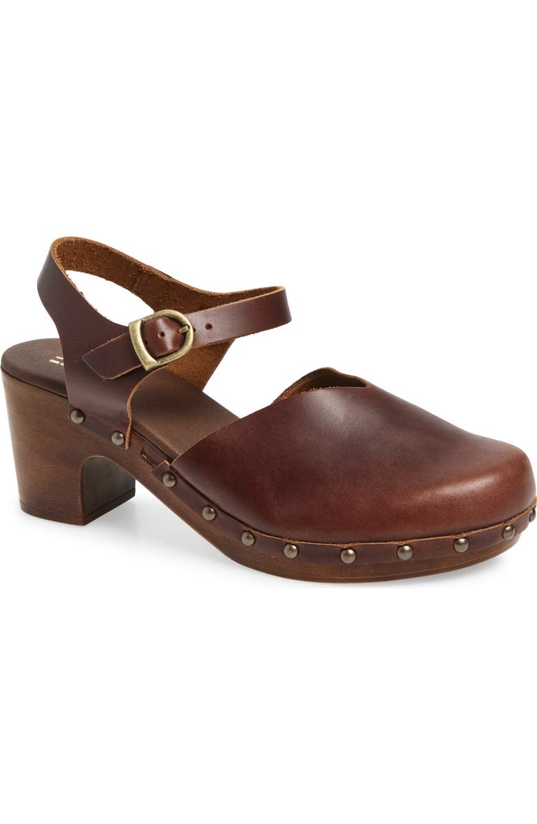 Sanita Solaima Ankle Strap Clog, Main, color, Brown