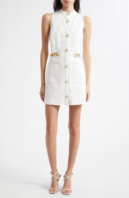 Ramy Brook Eliza Chain Accent Sleeveless Minidress In Ivory