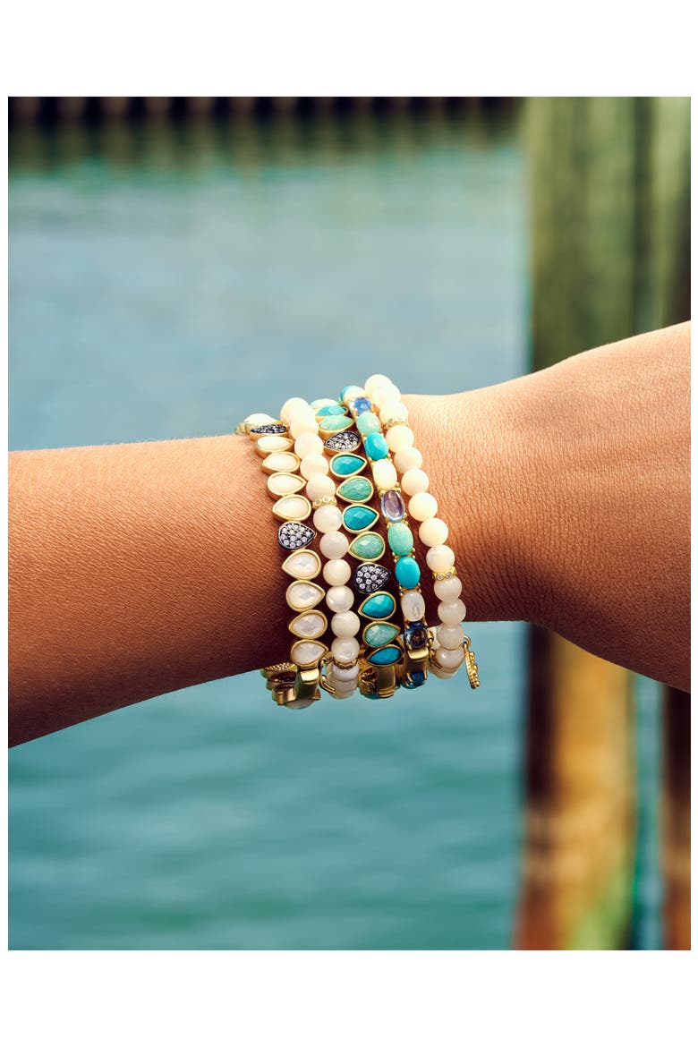 Teardrop Bangle, Alternate, color, TURQUOISE/ GOLD/ BLACK