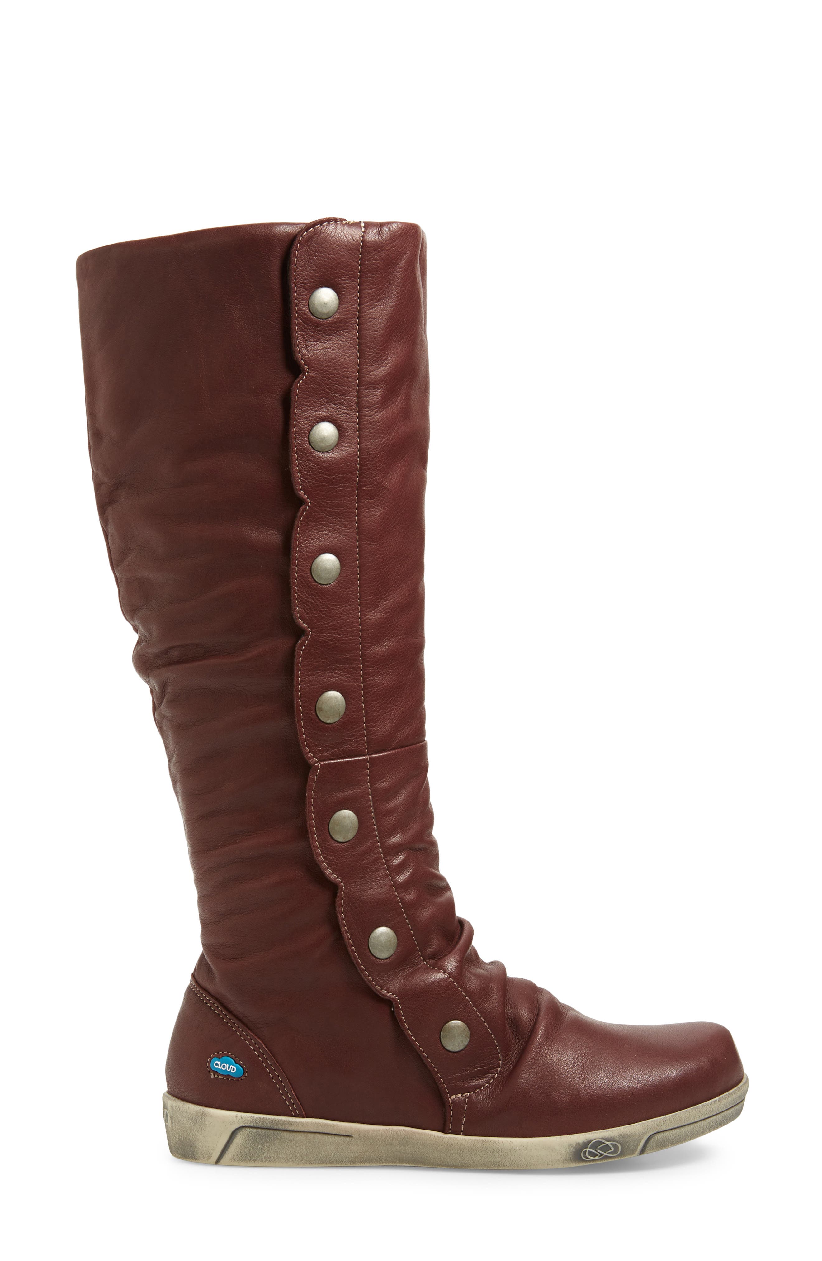 Avior Knee High Boot, Alternate, color, BORDEAUX LEATHER
