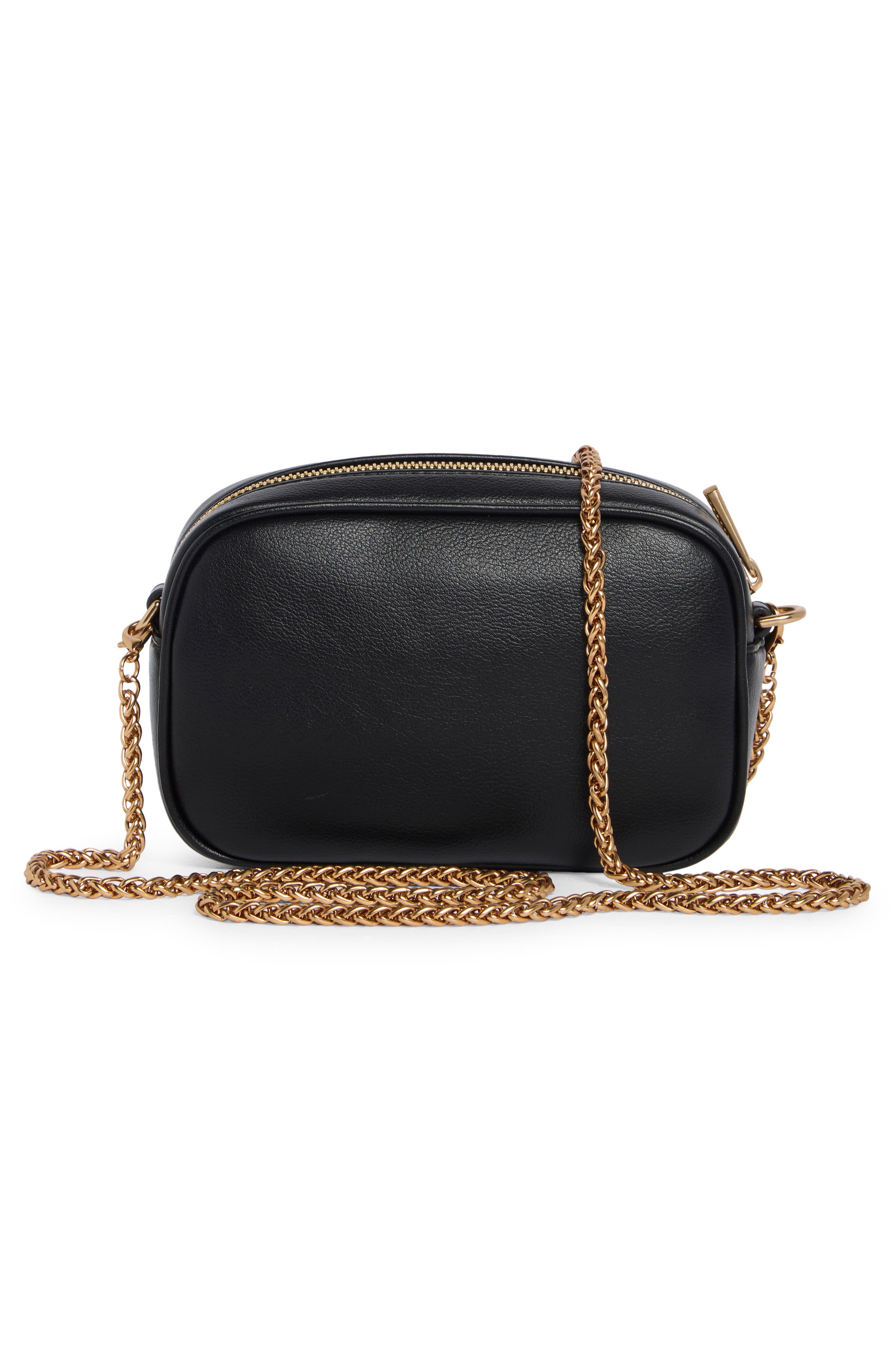 Sam Edelman Nylie Genuine Calf Hair Leather Camera Bag, Alternate, color, Brown/ Black