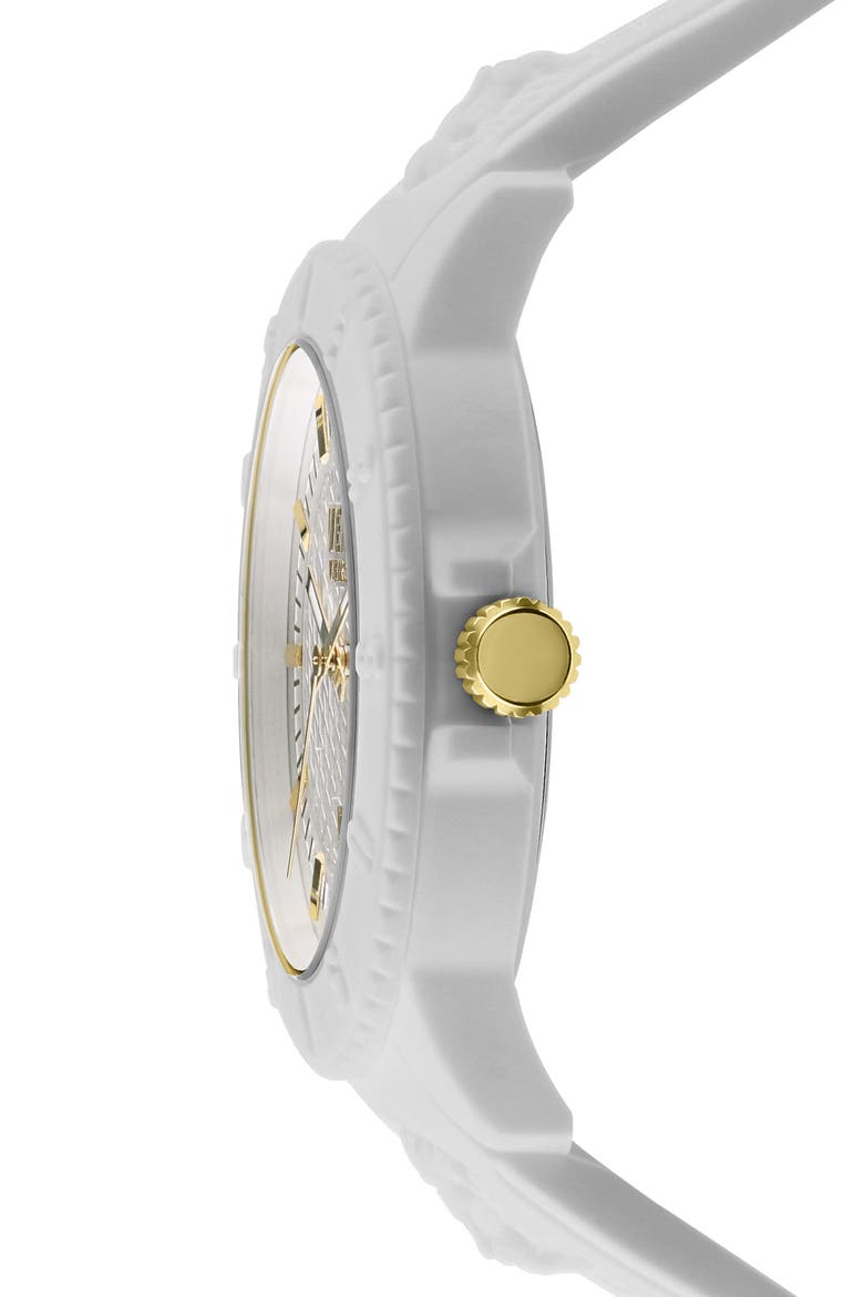 Tokyo Silicone Strap Watch, 42mm, Alternate, color, WHITE