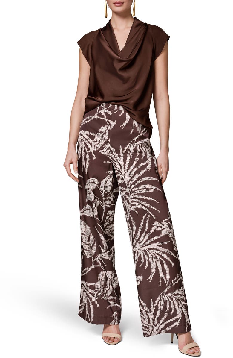 Donna Karan New York Print Wide Leg Pants, Alternate, color,