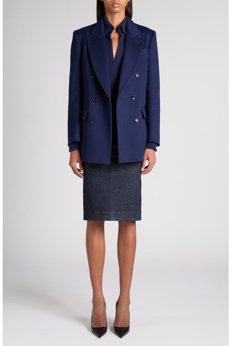 Double Breasted Wool & Cashmere Blazer, Main, color, HB600 ROYAL BLUE