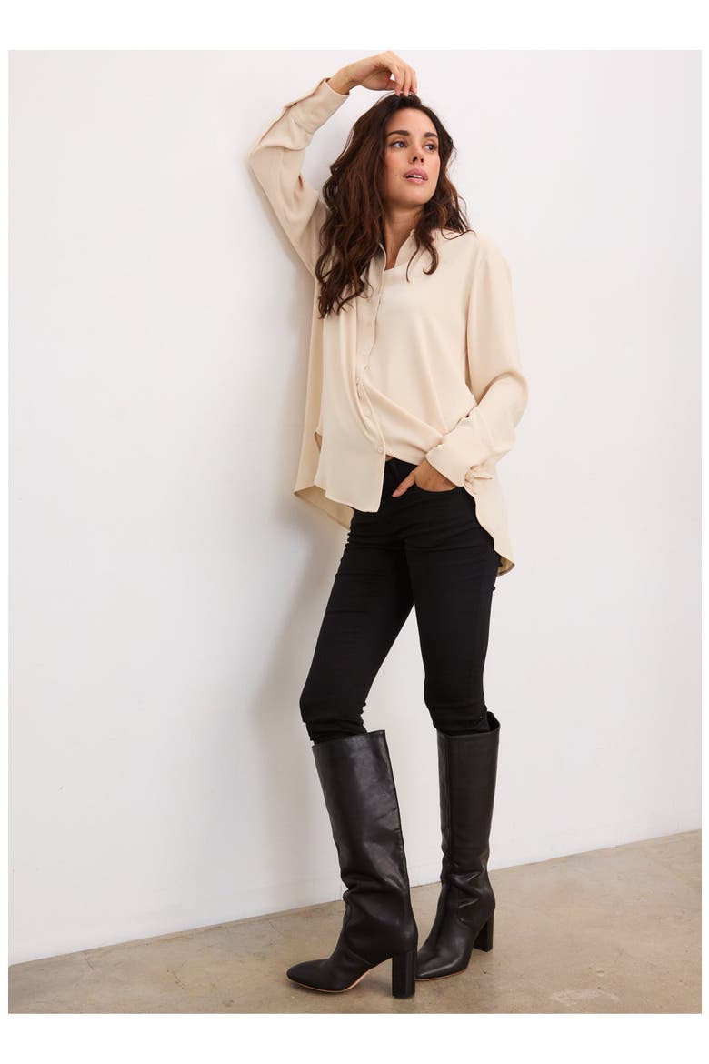 The Slim Maternity Jean, Alternate, color, Jet Black